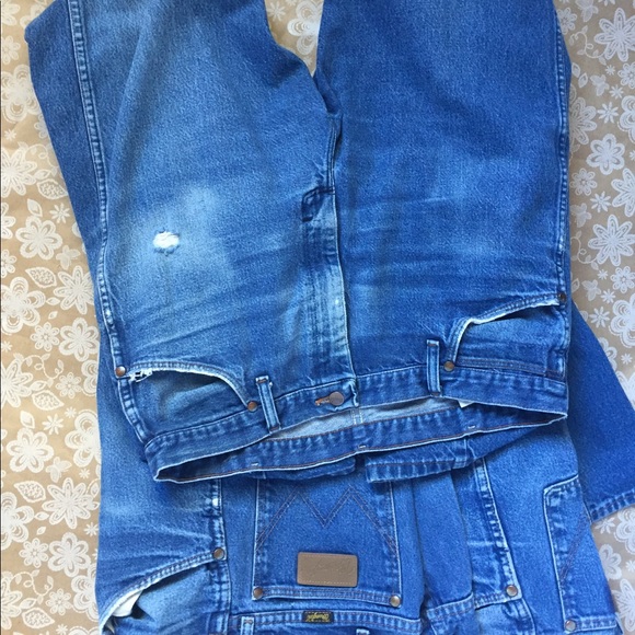 worn out wrangler jeans